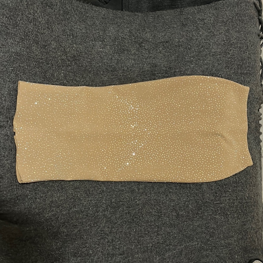 Nude rhinestone pencil skirt. Size small